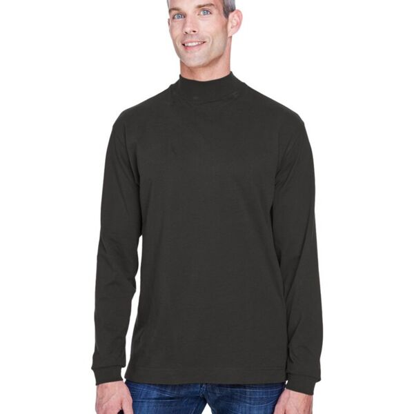 Devon & Jones Unisex Sueded Jersey Mock Neck T-Shirt D420 Unisex Sueded Jersey Mock Neck T-Shirt Thumbnail