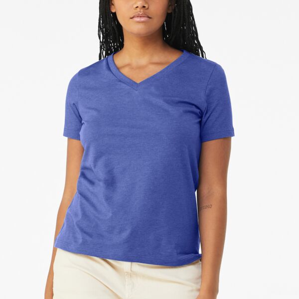 Bella + Canvas Women's Relaxed Heather CVC V Neck Tee BC6405CVC Women's Relaxed Heather CVC V Neck Tee Thumbnail