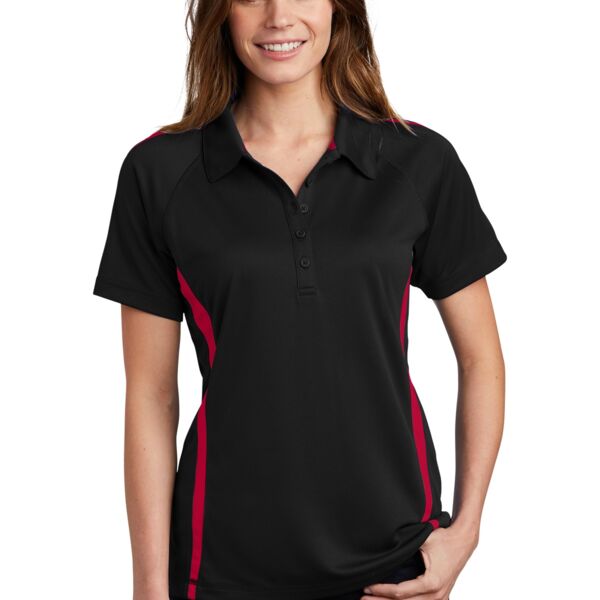 Sport Tek Ladies PosiCharge ® Micro Mesh Colorblock Polo LST685 Ladies PosiCharge ® Micro Mesh Colorblock Polo Thumbnail